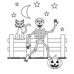 Dessin à colorier: Squelette (Personnages) #147409 - Coloriages à Imprimer Gratuits