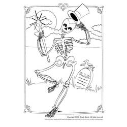 Dessin à colorier: Squelette (Personnages) #147488 - Coloriages à Imprimer Gratuits