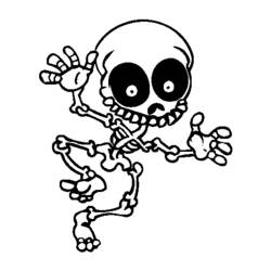 Dessin à colorier: Squelette (Personnages) #147508 - Coloriages à Imprimer Gratuits