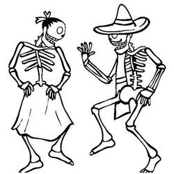 Dessin à colorier: Squelette (Personnages) #147566 - Coloriages à Imprimer Gratuits
