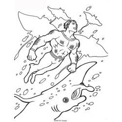 Dessin à colorier: Aquaman (Super-héros) #84991 - Coloriages à Imprimer Gratuits