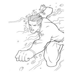 Dessin à colorier: Aquaman (Super-héros) #84999 - Coloriages à Imprimer Gratuits