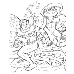 Dessin à colorier: Aquaman (Super-héros) #85007 - Coloriages à Imprimer Gratuits