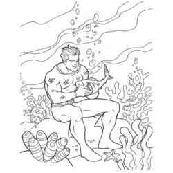 Dessin à colorier: Aquaman (Super-héros) #85008 - Coloriages à Imprimer Gratuits