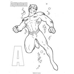Dessin à colorier: Aquaman (Super-héros) #85165 - Coloriages à Imprimer Gratuits