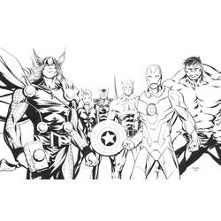 Dessin à colorier: Avengers (Super-héros) #74016 - Coloriages à Imprimer Gratuits