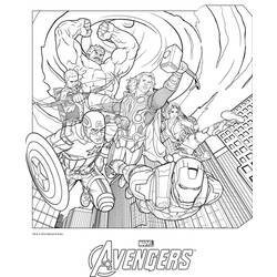 Dessin à colorier: Avengers (Super-héros) #74020 - Coloriages à Imprimer Gratuits