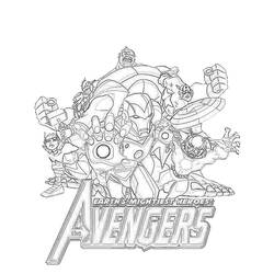 Dessin à colorier: Avengers (Super-héros) #74041 - Coloriages à Imprimer Gratuits