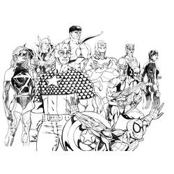 Dessin à colorier: Avengers (Super-héros) #74044 - Coloriages à Imprimer Gratuits