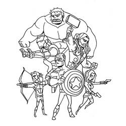 Dessin à colorier: Avengers (Super-héros) #74095 - Coloriages à Imprimer Gratuits