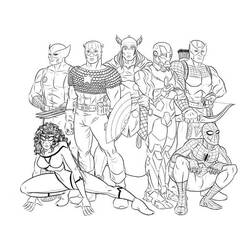 Dessin à colorier: Avengers (Super-héros) #74104 - Coloriages à Imprimer Gratuits
