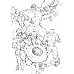 Dessin à colorier: Avengers (Super-héros) #74110 - Coloriages à Imprimer Gratuits