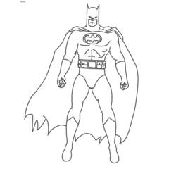 Dessin à colorier: Batman (Super-héros) #76838 - Coloriages à Imprimer Gratuits