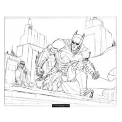 Dessin à colorier: Batman (Super-héros) #77060 - Coloriages à Imprimer Gratuits