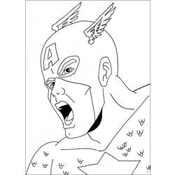 Dessin à colorier: Captain America (Super-héros) #76572 - Coloriages à Imprimer Gratuits
