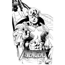 Dessin à colorier: Captain America (Super-héros) #76638 - Coloriages à Imprimer Gratuits