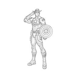 Dessin à colorier: Captain America (Super-héros) #76648 - Coloriages à Imprimer Gratuits