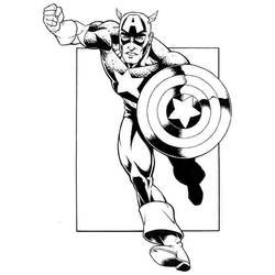 Dessin à colorier: Captain America (Super-héros) #76709 - Coloriages à Imprimer Gratuits