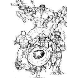 Dessin à colorier: Captain America (Super-héros) #76796 - Coloriages à Imprimer Gratuits