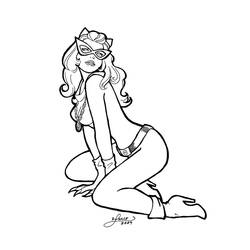 Dessin à colorier: Catwoman (Super-héros) #78049 - Coloriages à Imprimer Gratuits