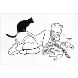 Dessin à colorier: Catwoman (Super-héros) #78051 - Coloriages à Imprimer Gratuits