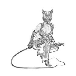 Dessin à colorier: Catwoman (Super-héros) #78072 - Coloriages à Imprimer Gratuits