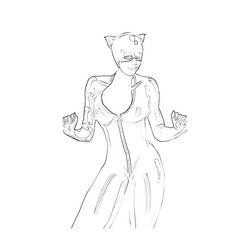 Dessin à colorier: Catwoman (Super-héros) #78087 - Coloriages à Imprimer Gratuits
