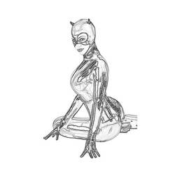 Dessin à colorier: Catwoman (Super-héros) #78096 - Coloriages à Imprimer Gratuits