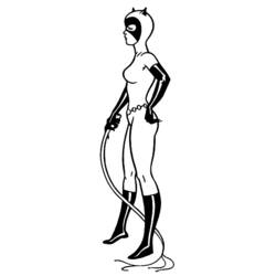 Dessin à colorier: Catwoman (Super-héros) #78100 - Coloriages à Imprimer Gratuits