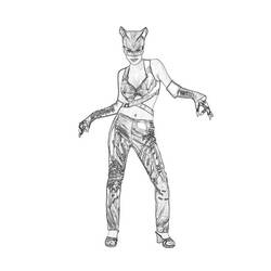 Dessin à colorier: Catwoman (Super-héros) #78103 - Coloriages à Imprimer Gratuits