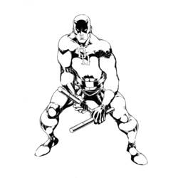 Dessin à colorier: Daredevil (Super-héros) #78207 - Coloriages à Imprimer Gratuits