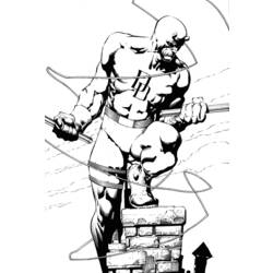 Dessin à colorier: Daredevil (Super-héros) #78211 - Coloriages à Imprimer Gratuits