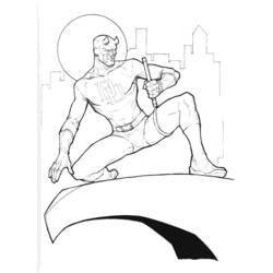 Dessin à colorier: Daredevil (Super-héros) #78213 - Coloriages à Imprimer Gratuits