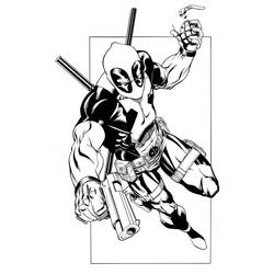 Dessin à colorier: Deadpool (Super-héros) #82830 - Coloriages à Imprimer Gratuits
