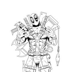 Dessin à colorier: Deadpool (Super-héros) #82831 - Coloriages à Imprimer Gratuits