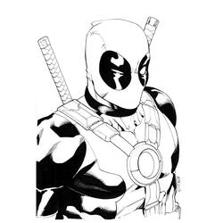 Dessin à colorier: Deadpool (Super-héros) #82833 - Coloriages à Imprimer Gratuits