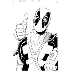 Dessin à colorier: Deadpool (Super-héros) #82847 - Coloriages à Imprimer Gratuits
