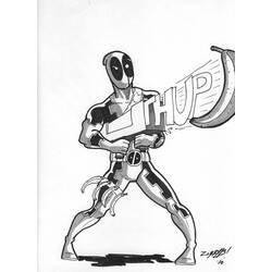 Dessin à colorier: Deadpool (Super-héros) #82856 - Coloriages à Imprimer Gratuits