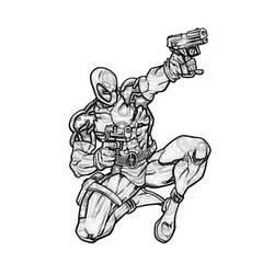 Dessin à colorier: Deadpool (Super-héros) #82893 - Coloriages à Imprimer Gratuits