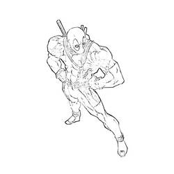 Dessin à colorier: Deadpool (Super-héros) #82904 - Coloriages à Imprimer Gratuits