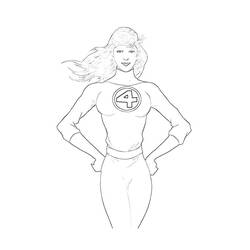 Dessin à colorier: Femme invisible (Super-héros) #83219 - Coloriages à Imprimer Gratuits