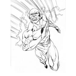 Dessin à colorier: Flash (Super-héros) #83364 - Coloriages à Imprimer Gratuits