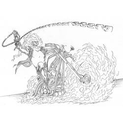 Dessin à colorier: Ghost Rider (Super-héros) #82025 - Coloriages à Imprimer Gratuits
