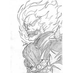Dessin à colorier: Ghost Rider (Super-héros) #82027 - Coloriages à Imprimer Gratuits