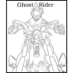 Dessin à colorier: Ghost Rider (Super-héros) #82030 - Coloriages à Imprimer Gratuits