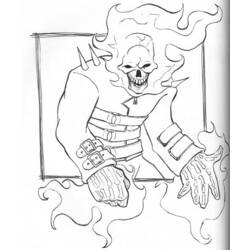 Dessin à colorier: Ghost Rider (Super-héros) #82033 - Coloriages à Imprimer Gratuits