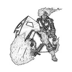 Dessin à colorier: Ghost Rider (Super-héros) #82036 - Coloriages à Imprimer Gratuits