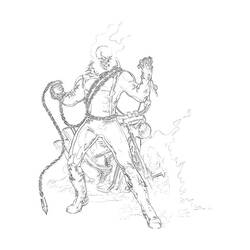 Dessin à colorier: Ghost Rider (Super-héros) #82037 - Coloriages à Imprimer Gratuits