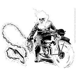 Dessin à colorier: Ghost Rider (Super-héros) #82039 - Coloriages à Imprimer Gratuits