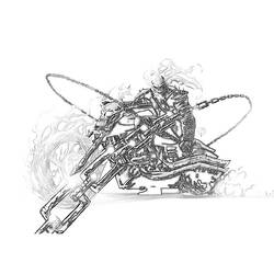 Dessin à colorier: Ghost Rider (Super-héros) #82048 - Coloriages à Imprimer Gratuits